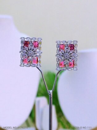 Crystal zircon studs with AAA star cut