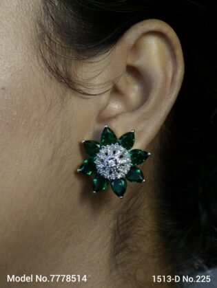 American diamond Earring Indian hand crafted