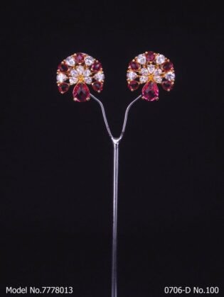 Crystal zircon studs with AAA star cut